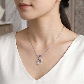 Collar Mano de Hamsa & Ojo Protector Plata 925: Protección, Bendición y Fortaleza