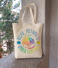 Tote Bag Cotton Relax Lotus: Rendición Consciente, Chakras y Algodón Orgánico