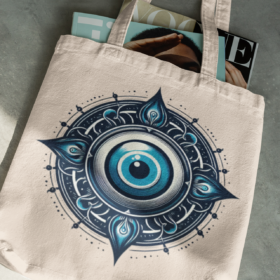 Tote Bag Cotton Cosmic Eye: Protección Profunda, Guía Intuitiva y Algodón Orgánico